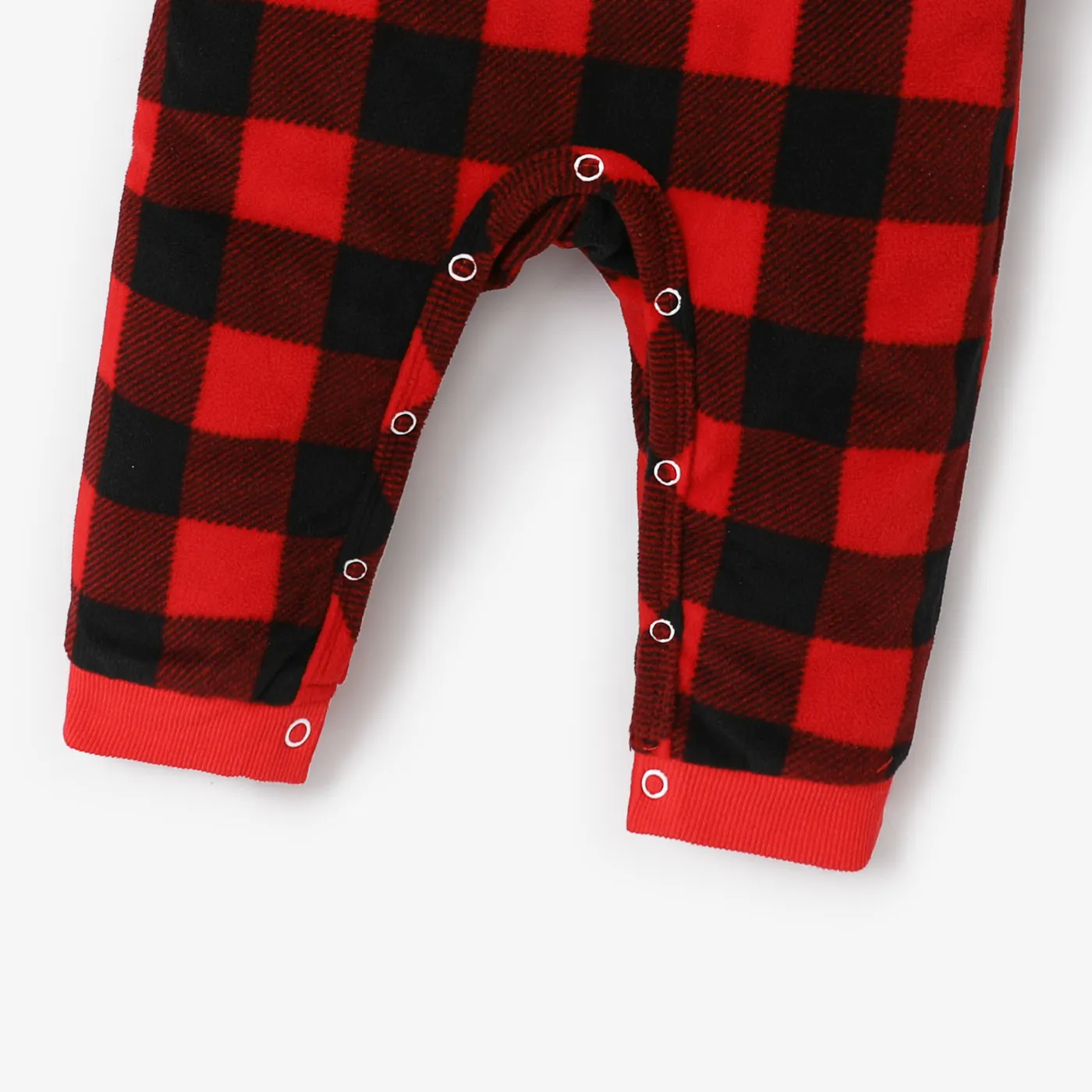 Disney Mickey and Friends Family Matching Christmas Polarfleece Grid Character Print Hooded Top  Red image 5
