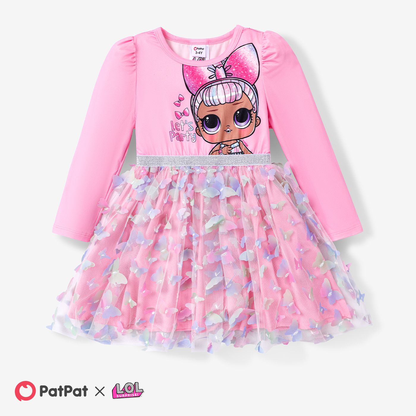 

L.O.L. SURPRISE! Toddler Girl Character Print Long-sleeve Character Print Mesh Dress