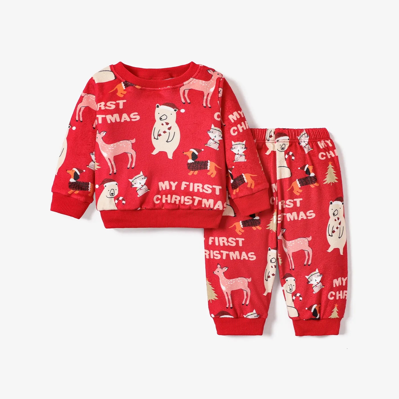 2pcs Baby Girl/Boy Christmas Childlike Style Set  image 2