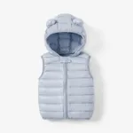 Toddler Boy/Girl Childlike 3D Ear Design Solid Vest Coat Light Blue