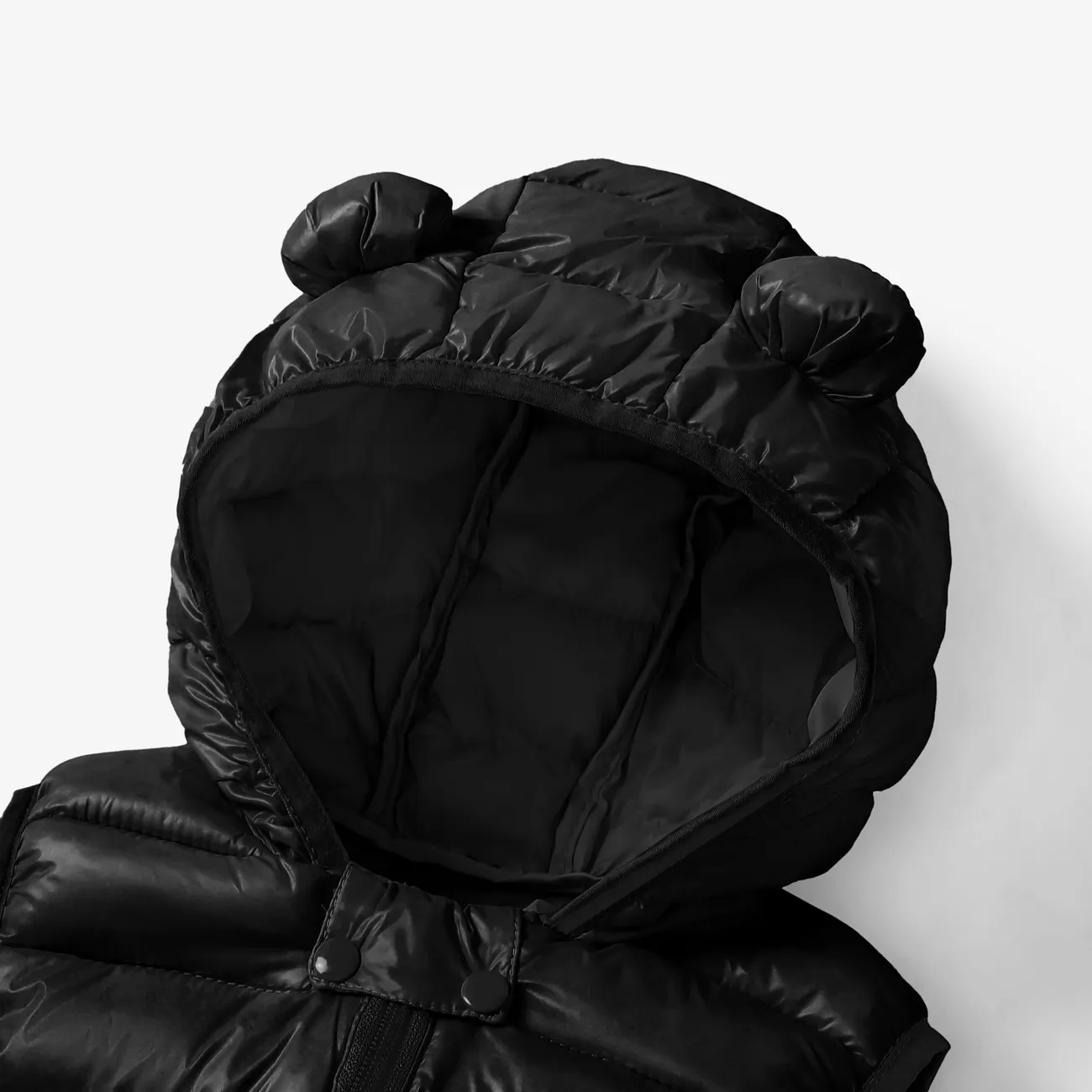 Abrigo de algodón unisex para niños pequeños hipertáctil 3D Negro big image 1