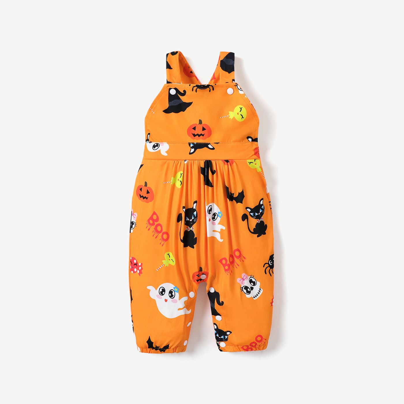 Halloween Pumpkins Baby Suspender Jumpsuits