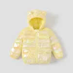 Toddler Boy/Girl Childlike 3D Ear Design Winter Coat Yellow