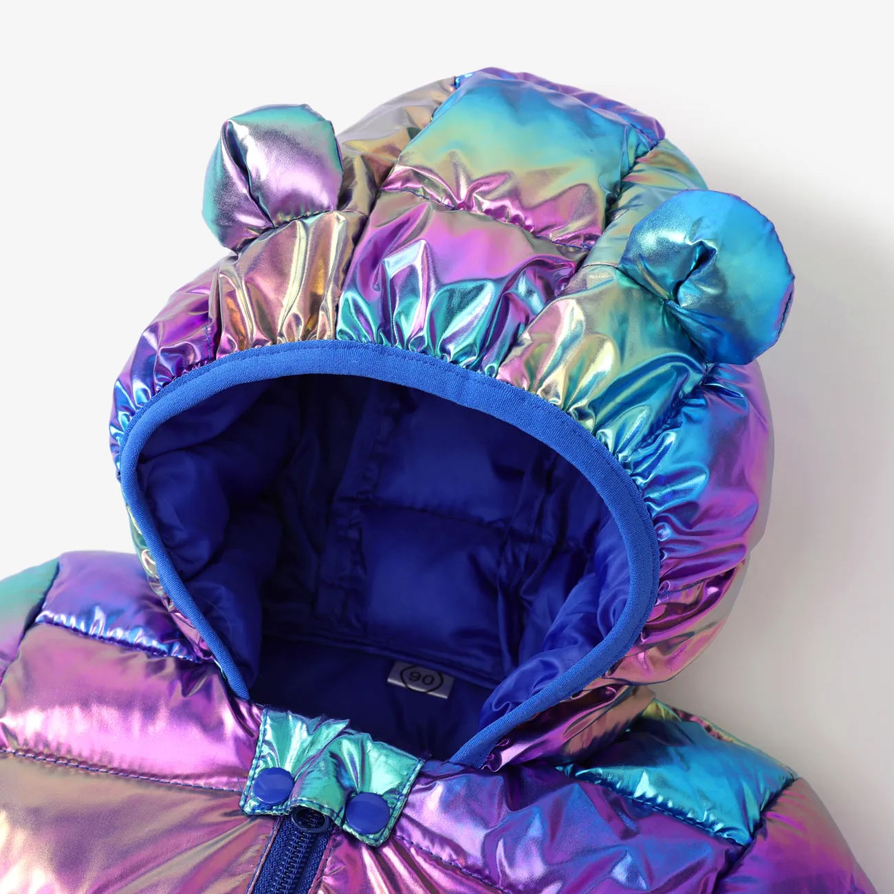  Toddler Boy/Girl Childlike 3D Ear Design Winter Coat Purple big image 1