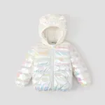  Toddler Boy/Girl Childlike 3D Ear Design Winter Coat White