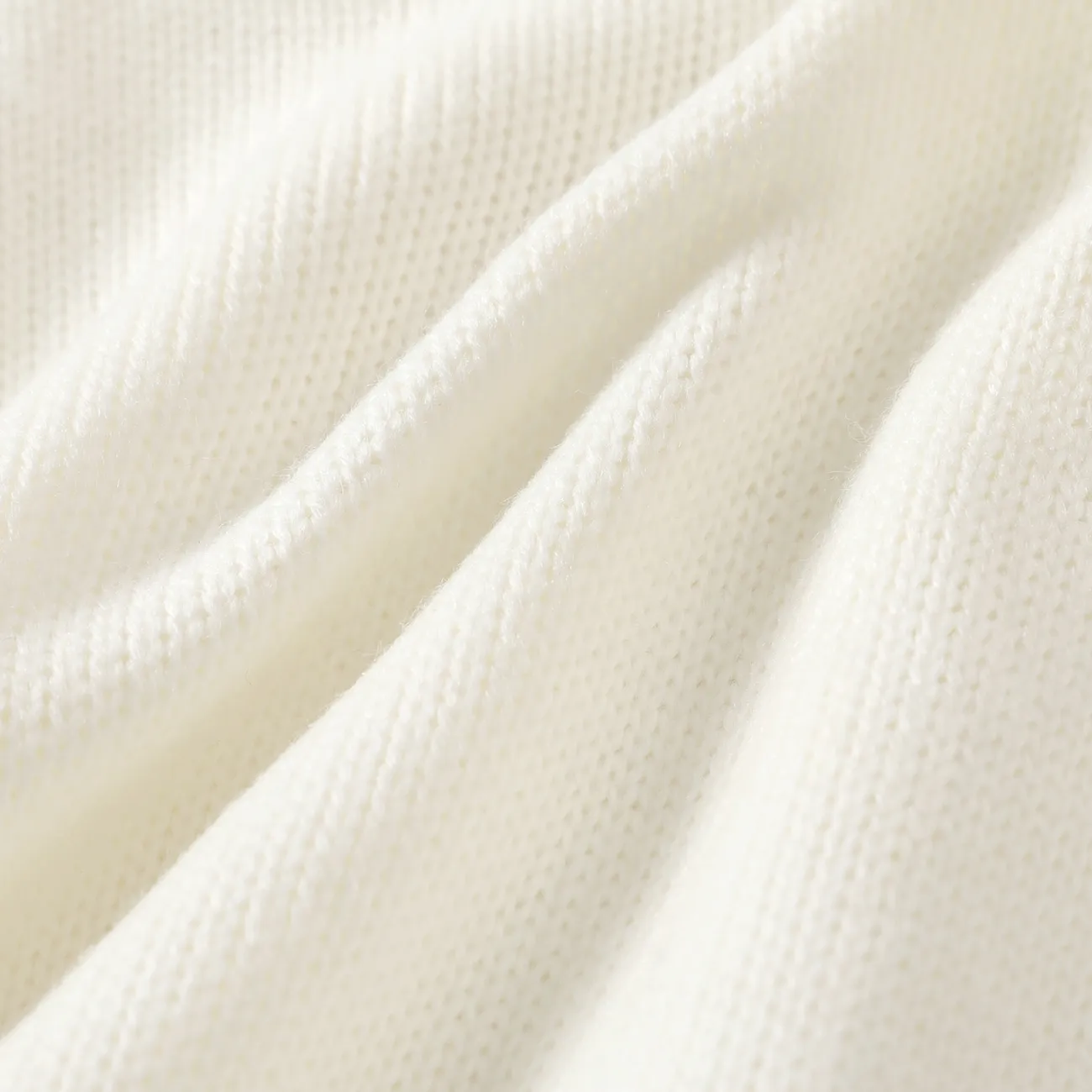 嬰兒 中性 休閒 長袖 毛衣 白色 big image 1