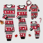 Christmas Santa and Reindeer Allover Print Family Matching Pajamas Sets (Flame Resistant)  image 2