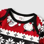 Christmas Santa and Reindeer Allover Print Family Matching Pajamas Sets (Flame Resistant)  image 3