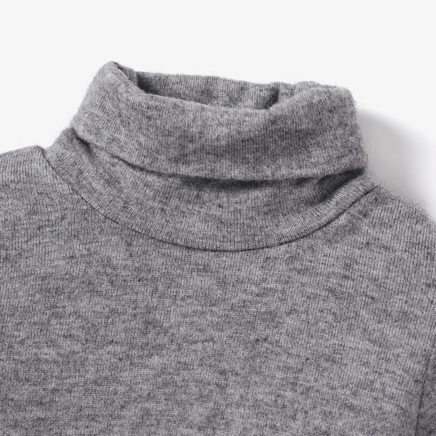 Toddler Girl/Boy Turtleneck Cashmere Solid Knit Sweater  image 3