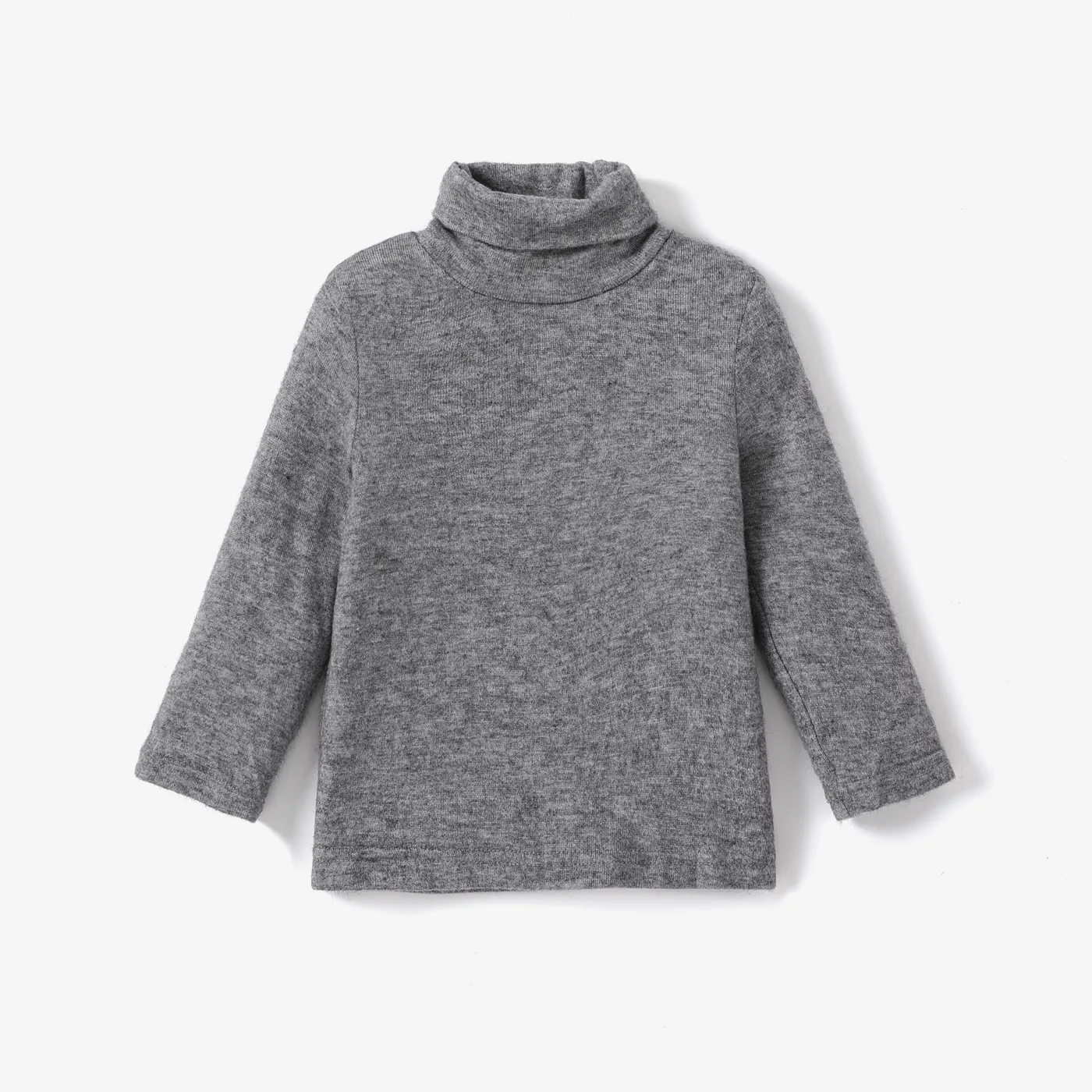 Toddler Girl/Boy Turtleneck Cashmere Solid Knit Sweater  big image 1