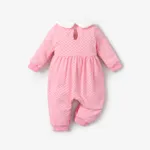 Baby Girl Sweet Solid Color Long Sleeve Jumpsuit   image 2