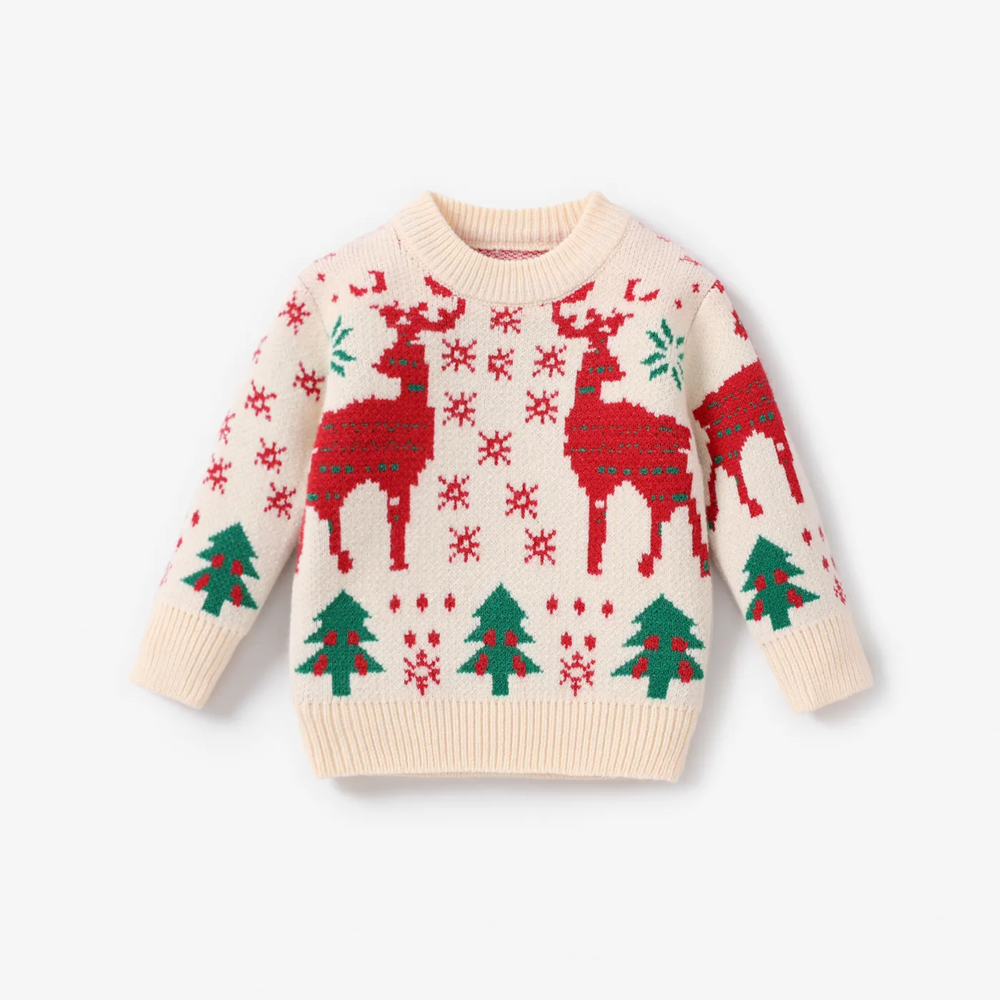Baby/Toddler Boy/Girl Childlike Christmas Sweater Apricot big image 1