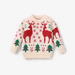Baby/Toddler Boy/Girl Childlike Christmas Sweater Apricot