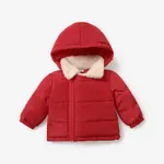 Bebé Unisex Cuello de solapa Informal Manga larga Chaqueta / abrigo Rojo