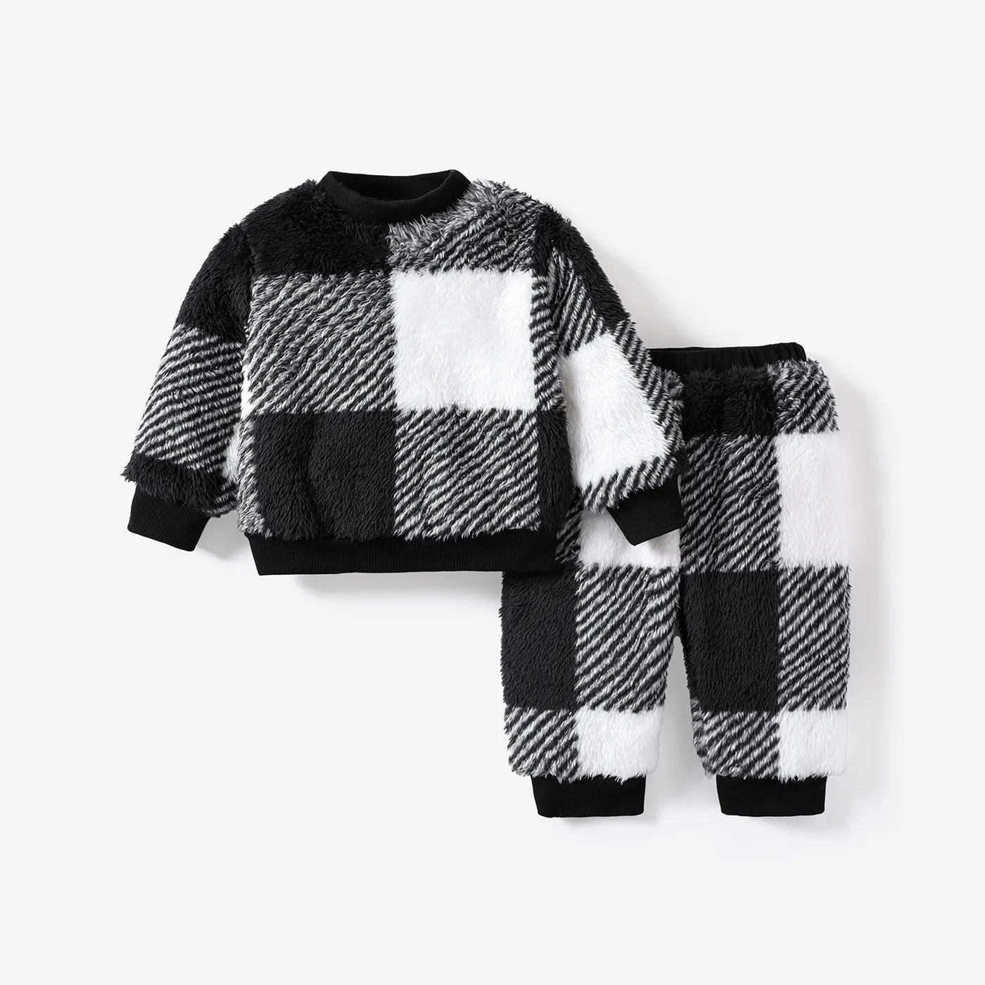 2pcs Baby Boy Casual Grid Set  big image 1