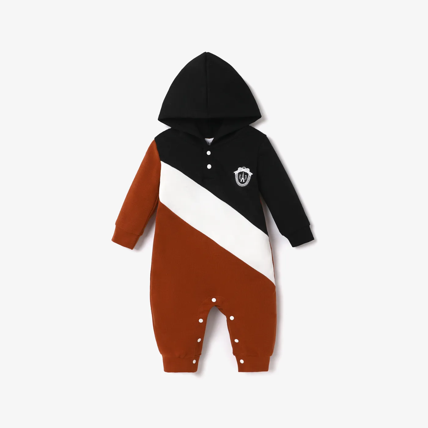 Baby Boy Stylish Cotton Solid Color Jumpsuit  big image 1