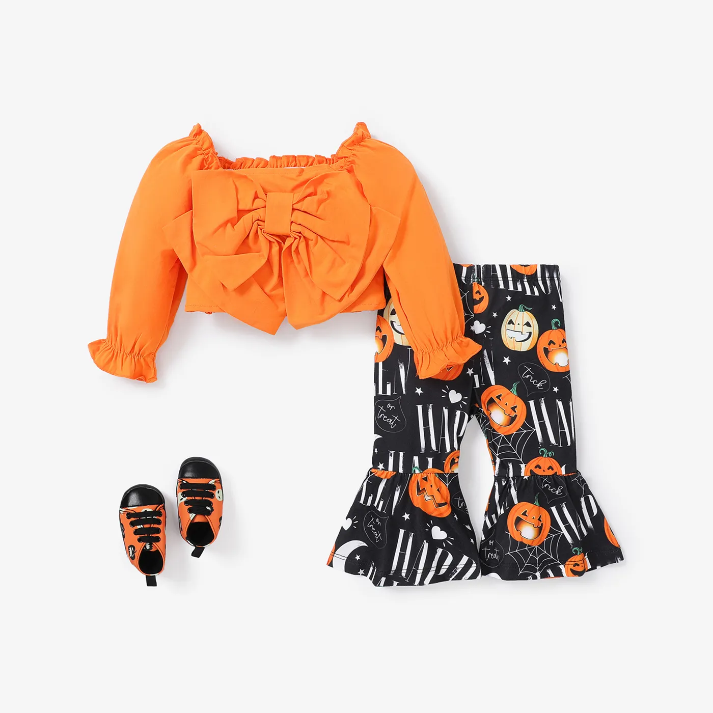 2PCS Baby Girl 3D Halloween Pattern Sets