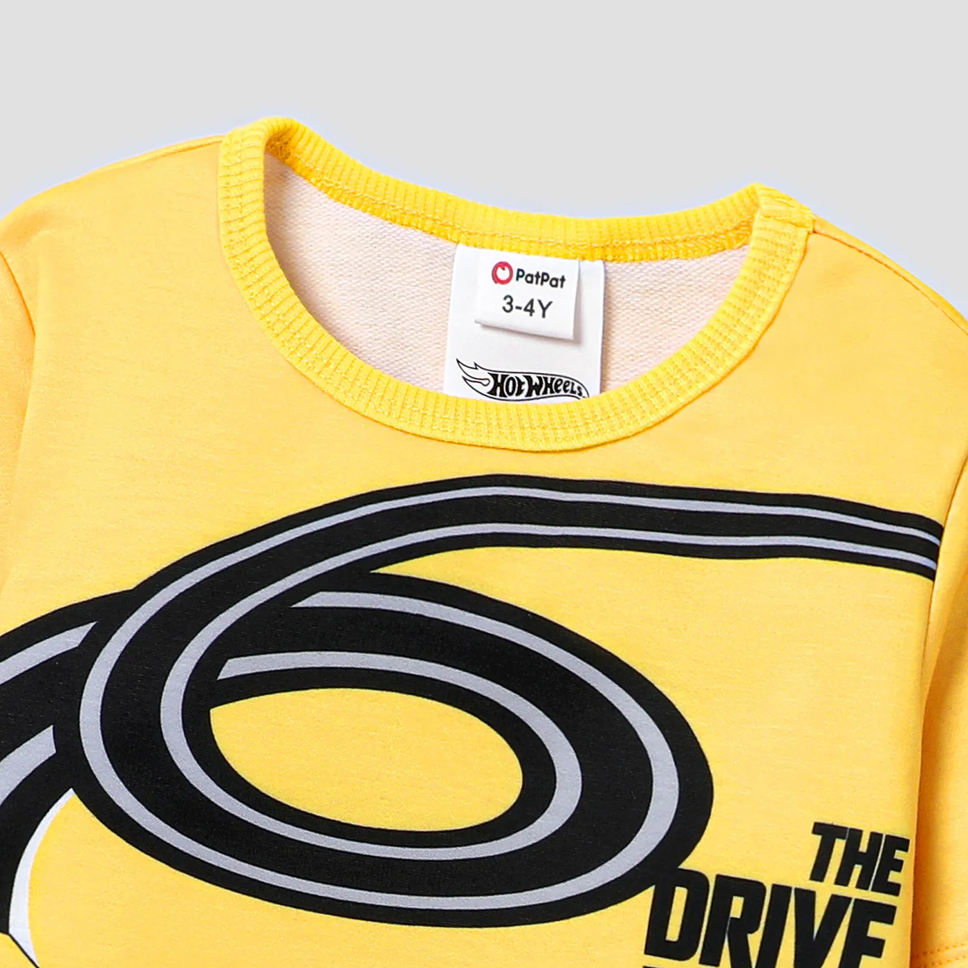 Hot Wheels Toddler Boy Character Print Long Sleeve Top and Black Pants Yellow image 5