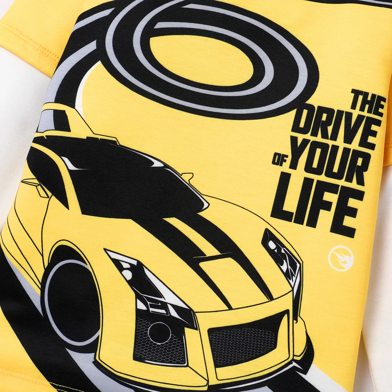 Hot Wheels 2 Stück Kleinkinder Jungen Stoffnähte Kindlich T-Shirt-Sets gelb big image 1