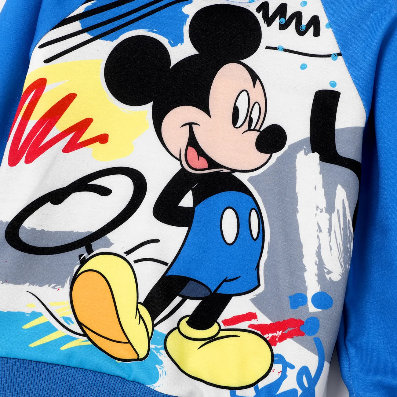 Disney Mickey and Friends 2 unidades Criança Menino Com capuz Infantil conjuntos de moletom Azul big image 1
