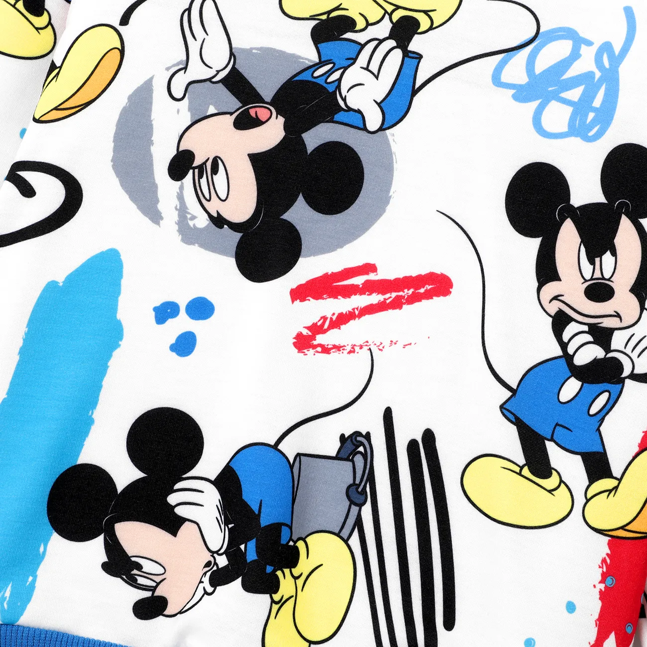 Disney Mickey and Friends 2 unidades Criança Menino Com capuz Infantil conjuntos de moletom Branco big image 1