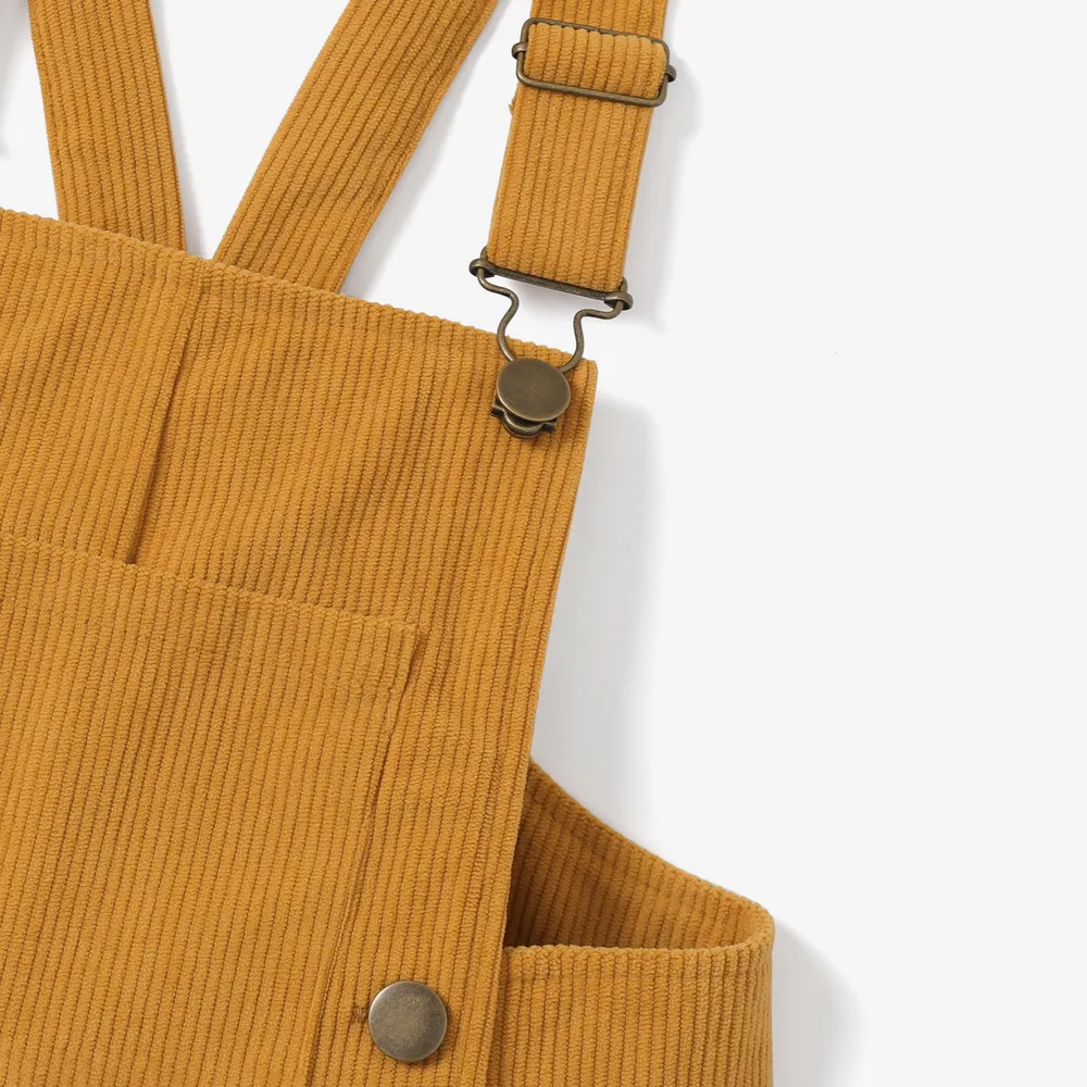 Kid Girl Avant-garde Design Solid Color Suspender Camisole Pant  big image 3