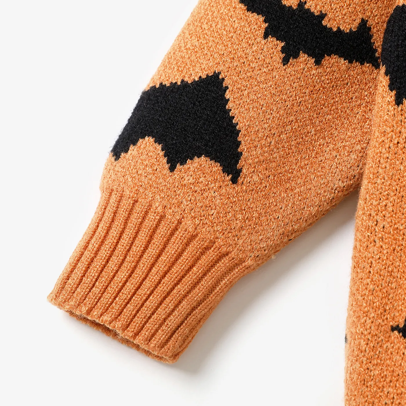 Toddler Boy/Girl Playful Halloween Graphic Orange Knit Sweater Orange image 4