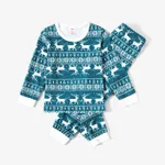Christmas Reindeer and Snowflake Allover Print Family Matching Pajamas Sets (Flame Resistant)  image 6