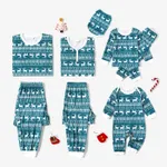 Christmas Reindeer and Snowflake Allover Print Family Matching Pajamas Sets (Flame Resistant)  image 2