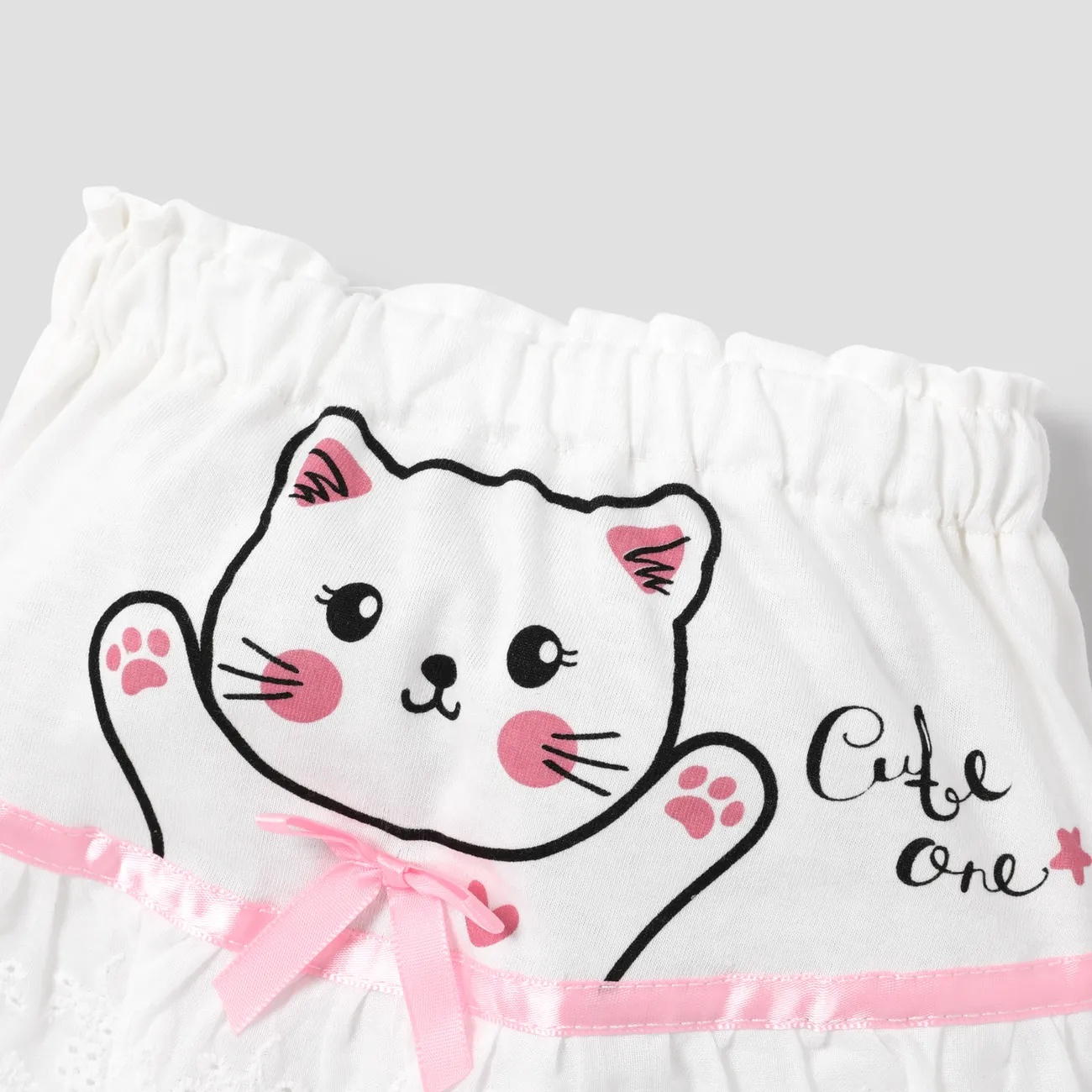 Süßes 3D-Unterwäsche-Set mit Tiermuster für Mädchen    weiß big image 1