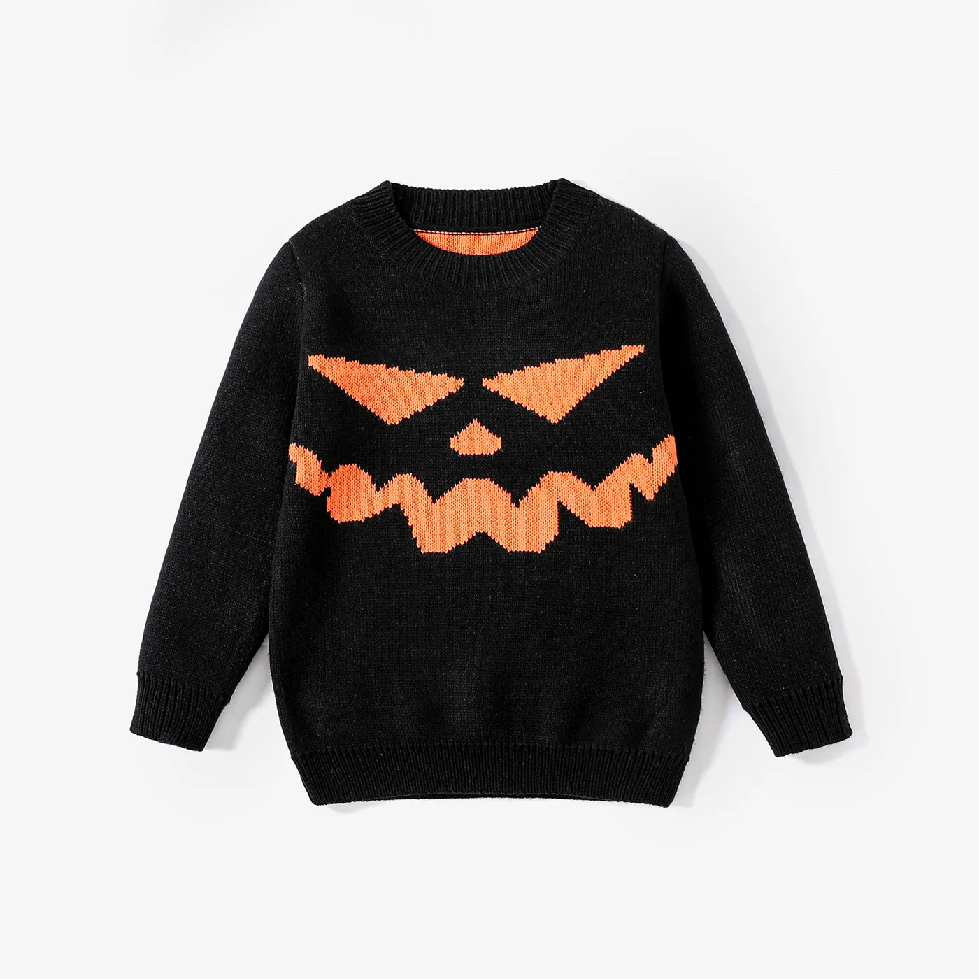 Kid Boy/Girl Halloween Character Pattern Sweater Black