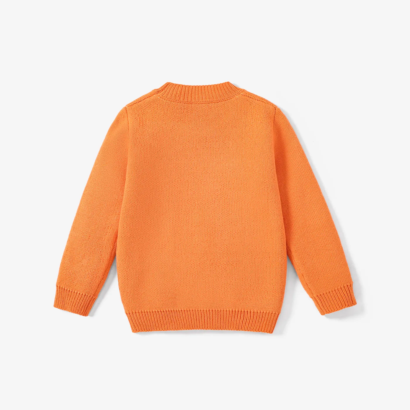 Kid Boy/Girl Halloween Character Pattern Sweater Orange image 2