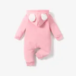 Baby Boy/Girl Cloud Design Thermal Fleece Lined Hooded Zipper Jumpsuit  image 2