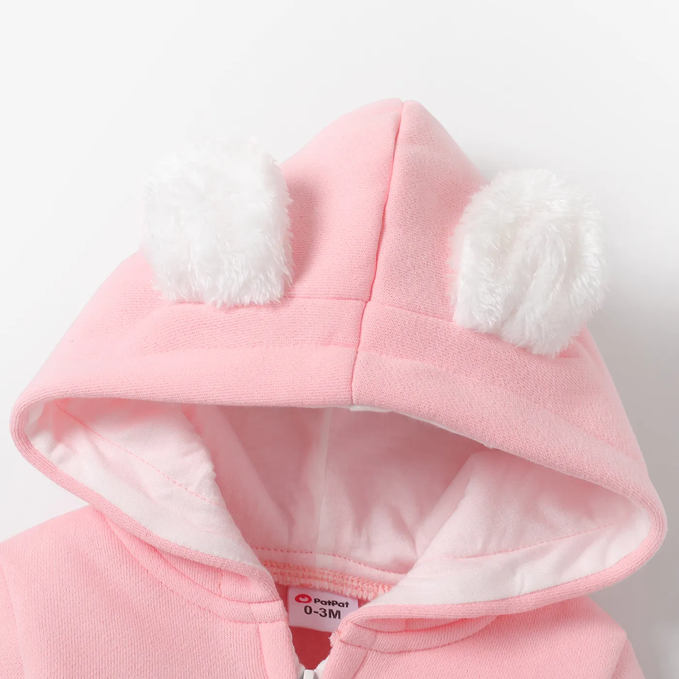 Baby Boy/Girl Cloud Design Thermal Fleece Lined Hooded Zipper Jumpsuit  image 3