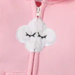 Baby Boy/Girl Cloud Design Thermal Fleece Lined Hooded Zipper Jumpsuit  image 4