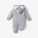Baby Boy/Girl Cloud Design Thermal Fleece Lined Hooded Zipper Jumpsuit  image 2