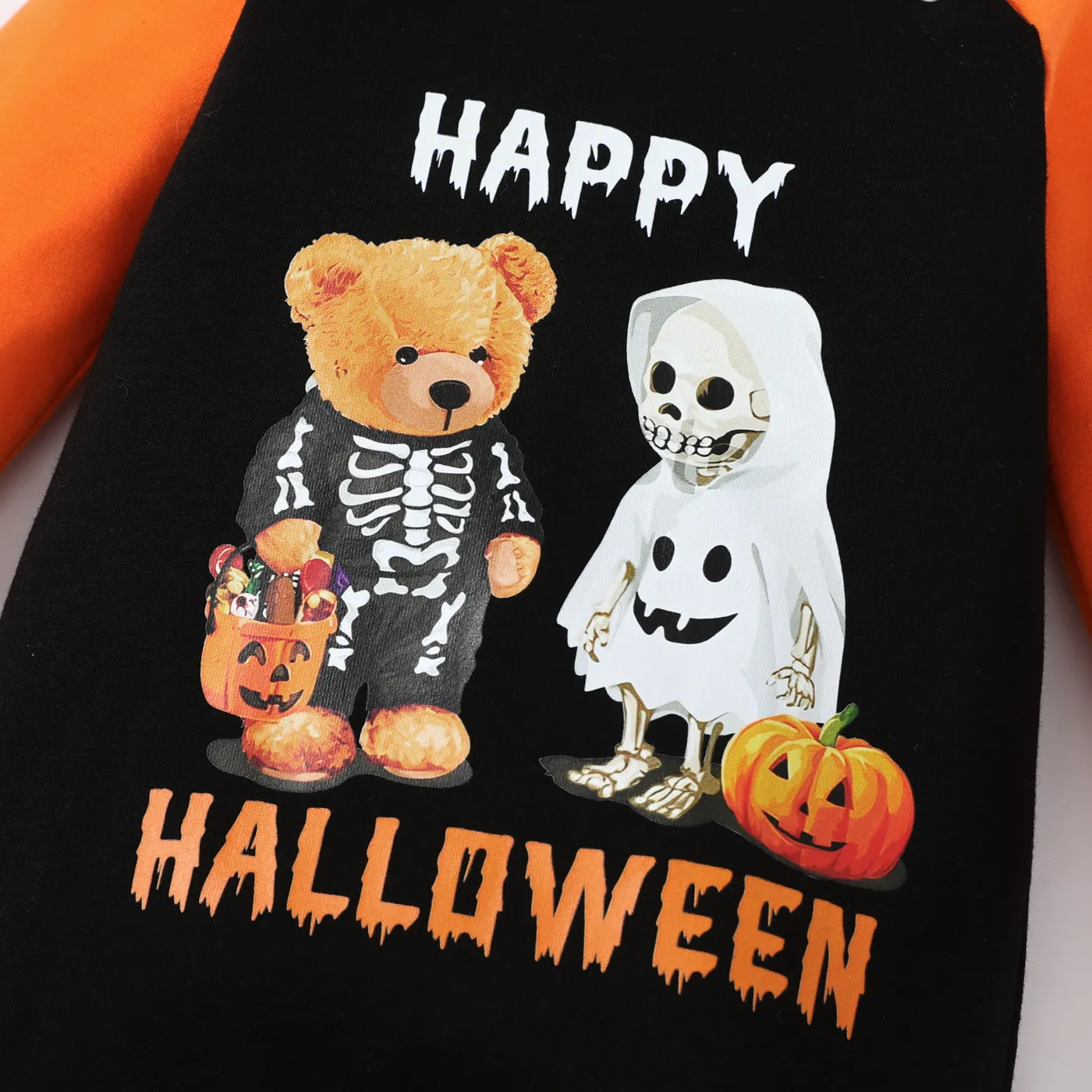 Baby Girl/Boy Halloween Childlike Animal Pattern Bear Jumpsuit Orange image 5