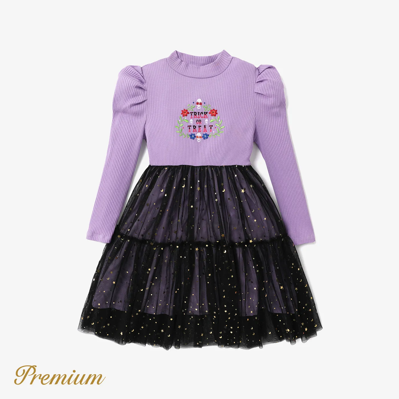 Toddler Girl Halloween Multi-Layered Long Sleeve Dress Set
