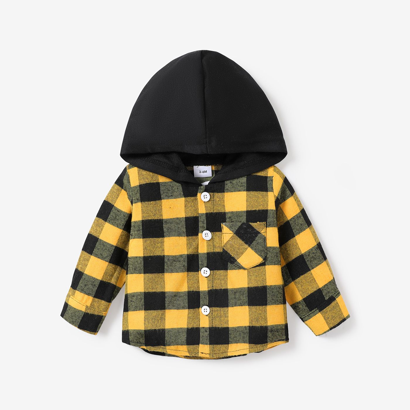Baby Boy Classic Grid Hooded Top