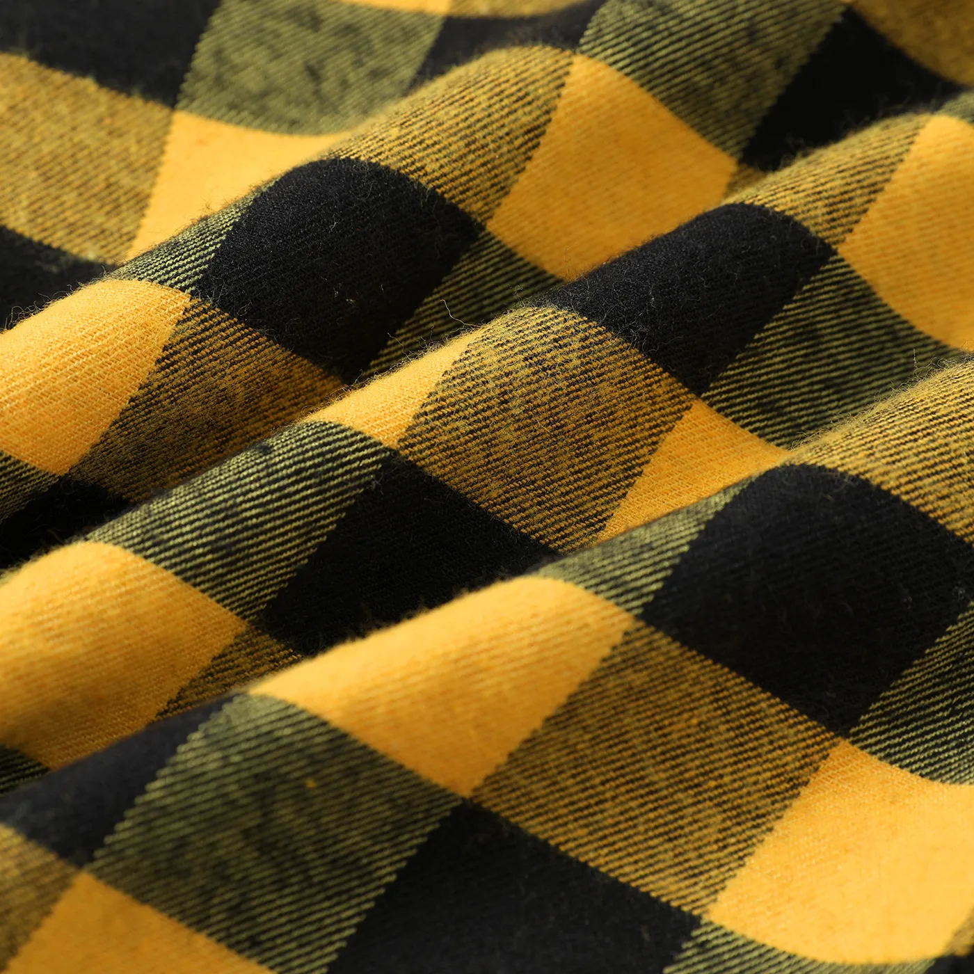 Baby Boy Classic Grid Hooded Top Yellow image 5
