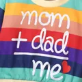 Baby Boy/Girl Heart & Letter Print Rainbow Colorblock Long-sleeve Sweatshirt  image 3