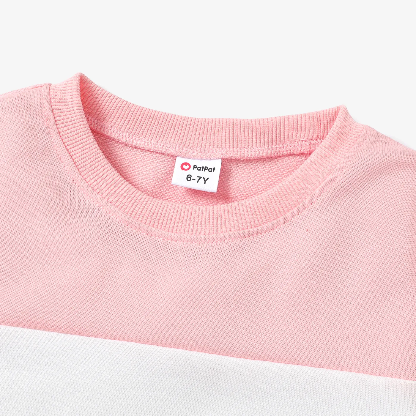 Kid Girl Avant-garde Fabric Stitching Sweatshirt  Multi-color image 3