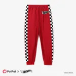Hot Wheels Kid Boy Colorblock Vehicle Print Long-sleeve Sweatshirt and Elasticized Pants Set Red