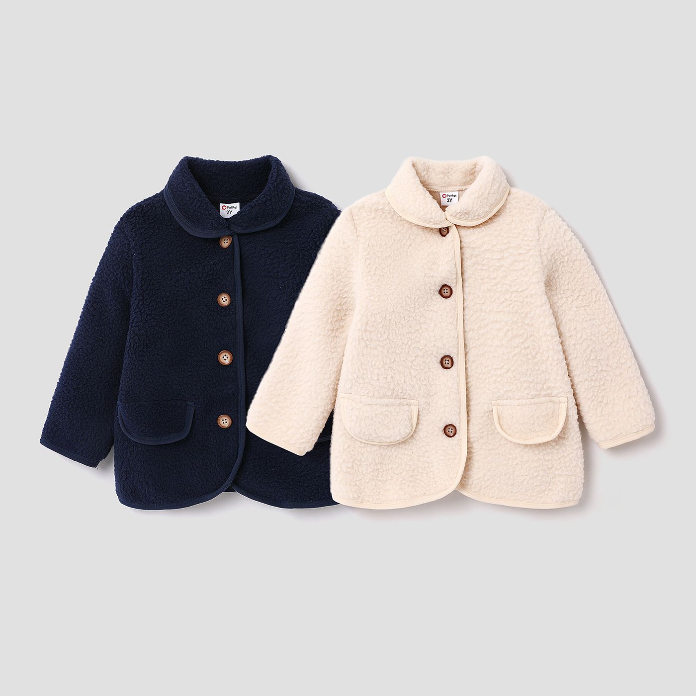 Toddler Boy/Girl Solid Button Casual Coat