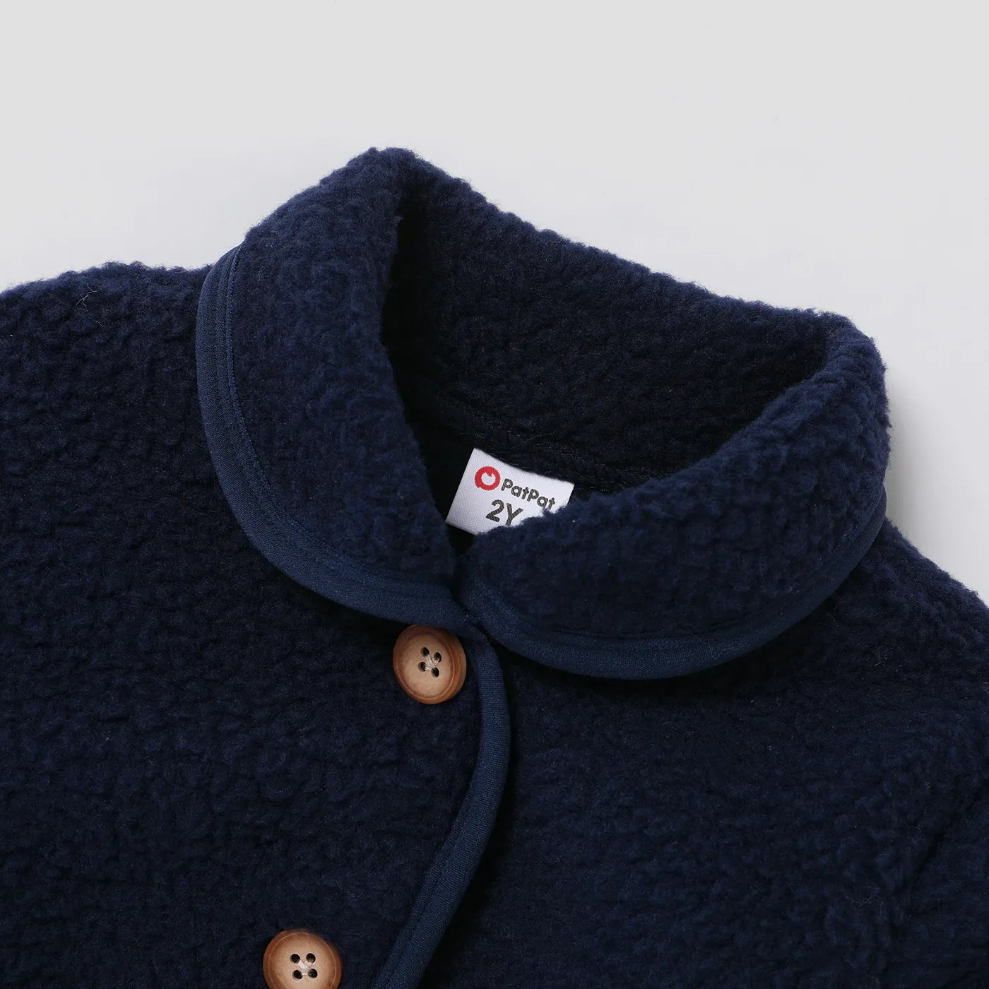 Toddler Boy/Girl Solid Button Casual Coat Blue image 4