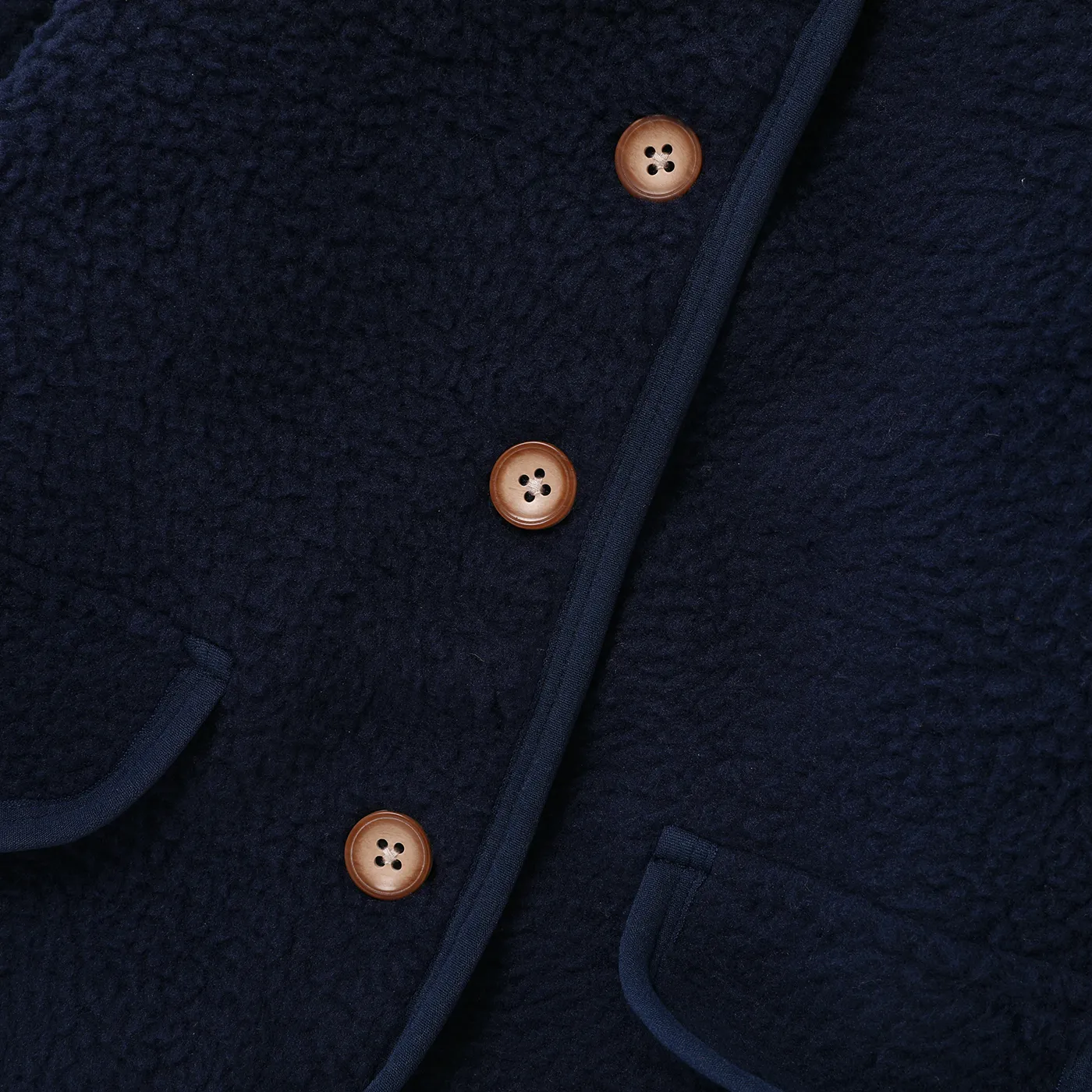 Toddler Boy/Girl Solid Button Casual Coat Blue image 5
