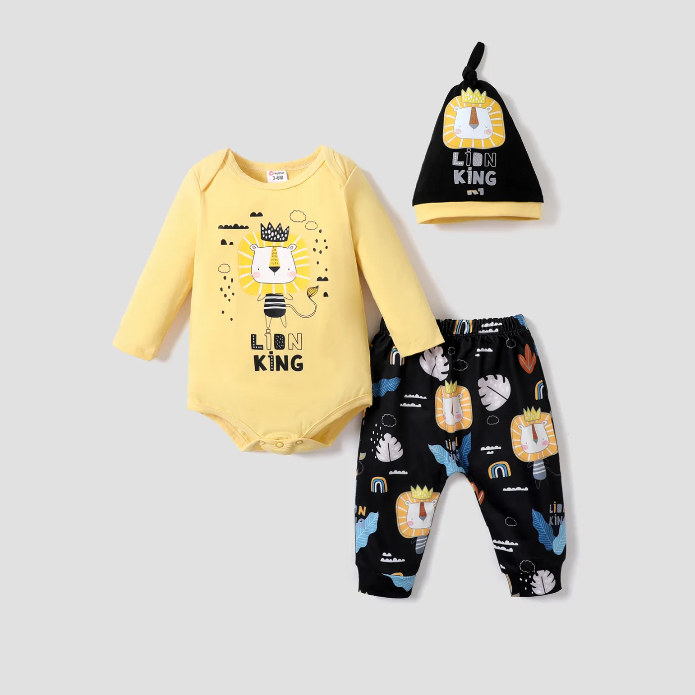 3pcs Medium Thickness Childlike Animal Pattern Set for Baby Boy