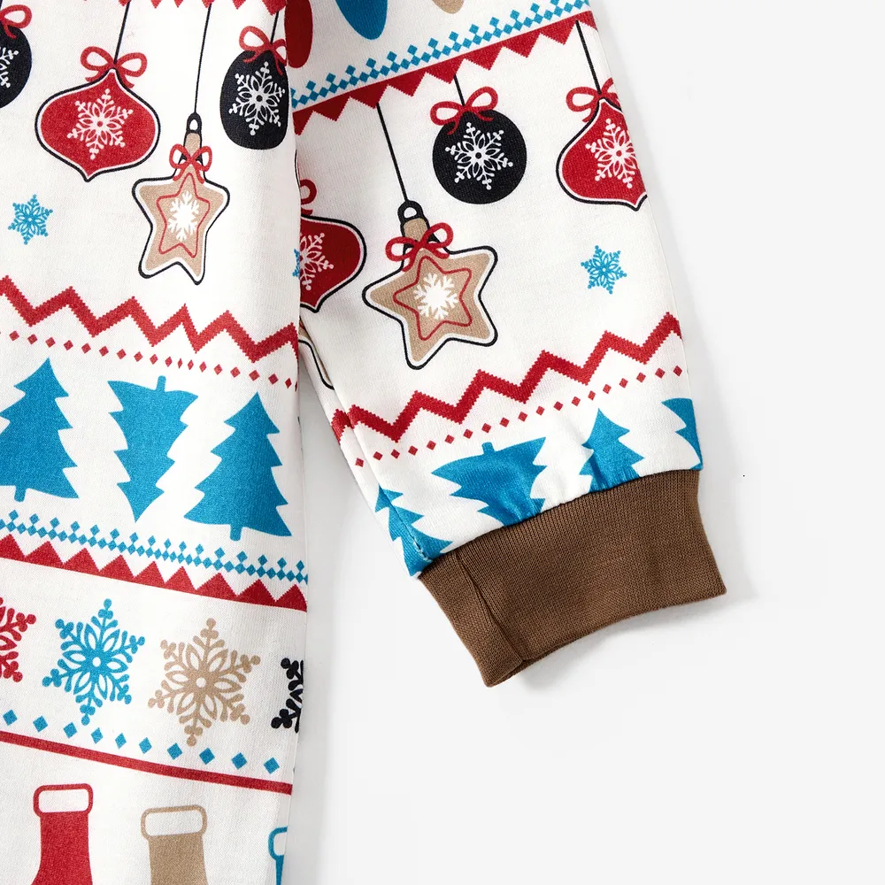 Christmas Family Matching Letters Print Long-sleeve Pajamas Sets(Flame Resistant)   big image 4