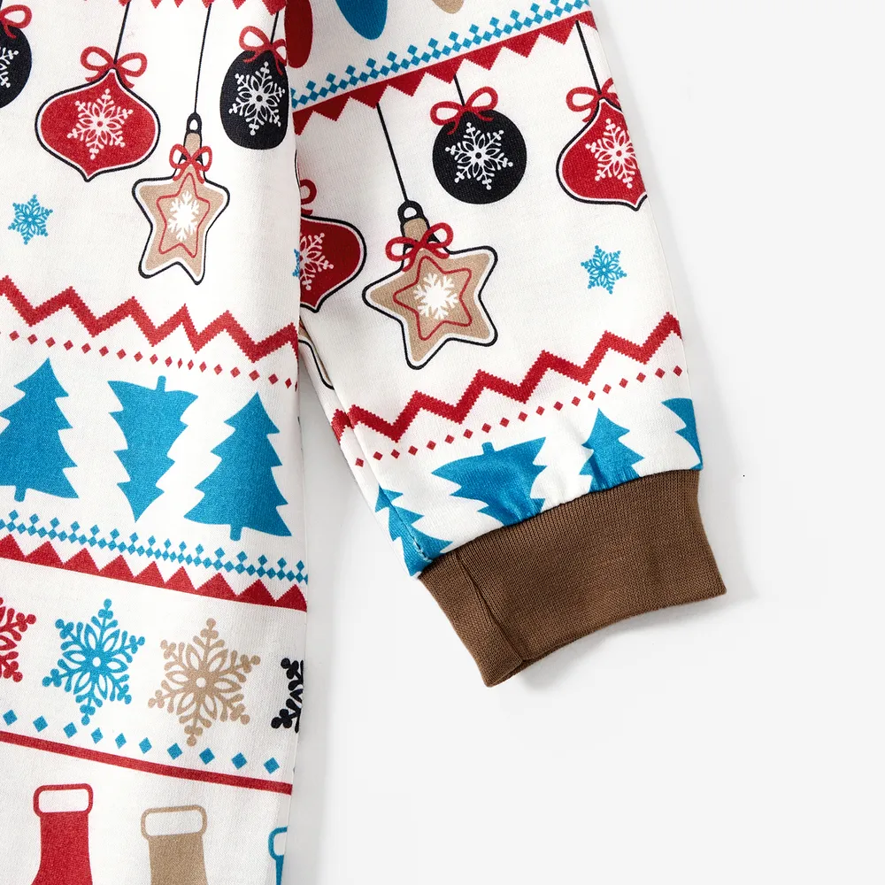Christmas Family Matching Letters Print Long-sleeve Pajamas Sets(Flame Resistant) big image 4