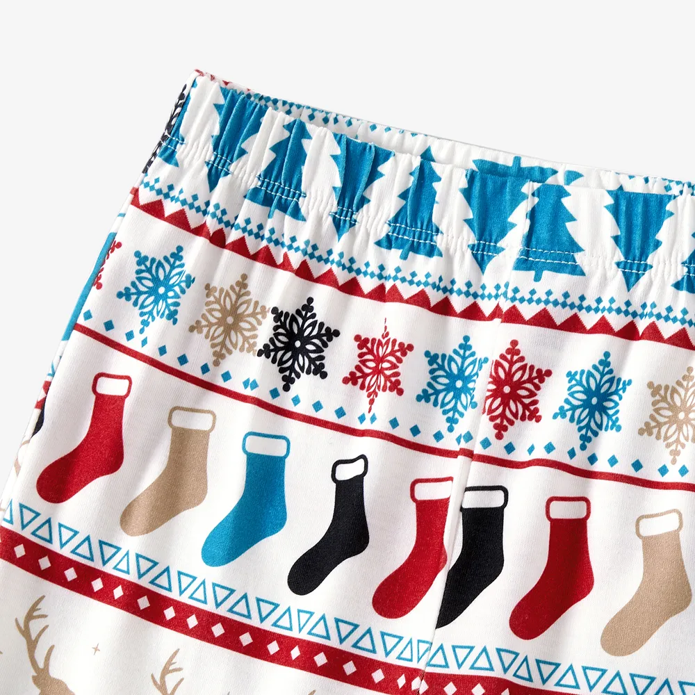 Christmas Family Matching Letters Print Long-sleeve Pajamas Sets(Flame Resistant) big image 10